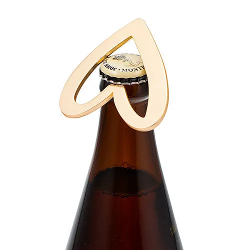 GOLD HEART BOTTLE OPENER FAVOUR