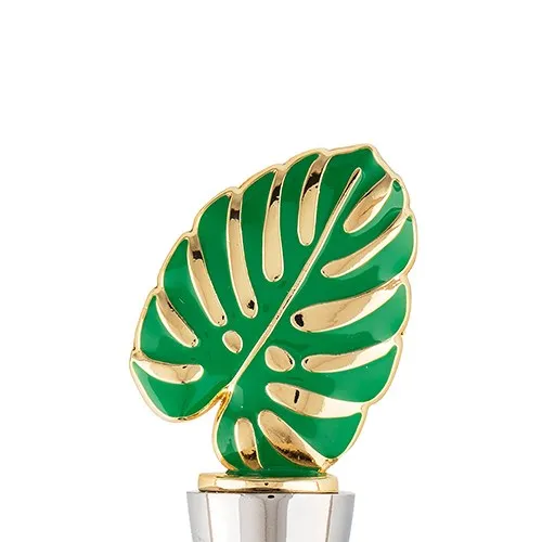 GREEN TROPICAL LEAF BOTTLE STOPPER