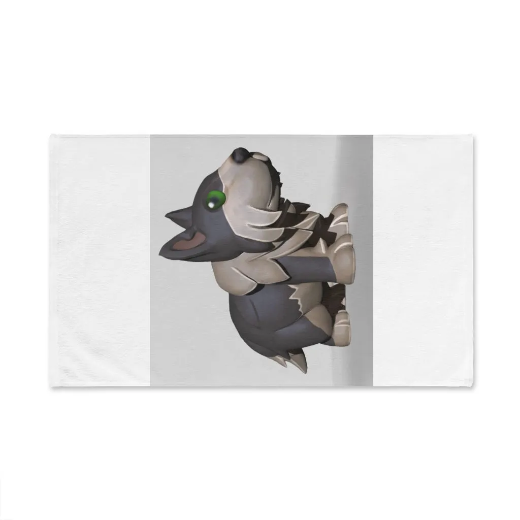 Grey Dog Hand Towel