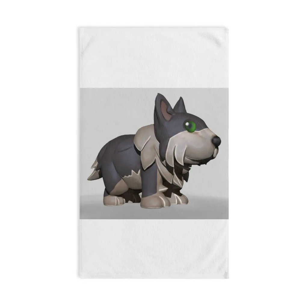 Grey Dog Hand Towel