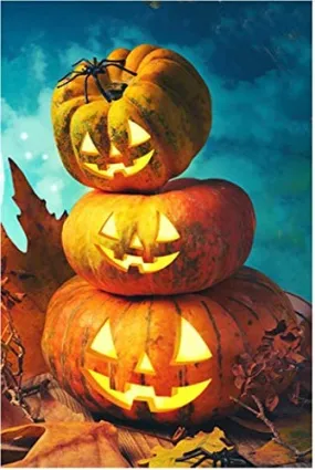 Halloween Jack-O-Lanterns Fall Garden Flag - 12" x 18"