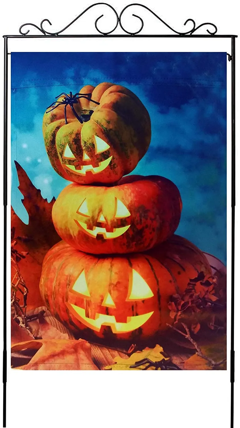 Halloween Jack-O-Lanterns Fall Garden Flag - 12" x 18"