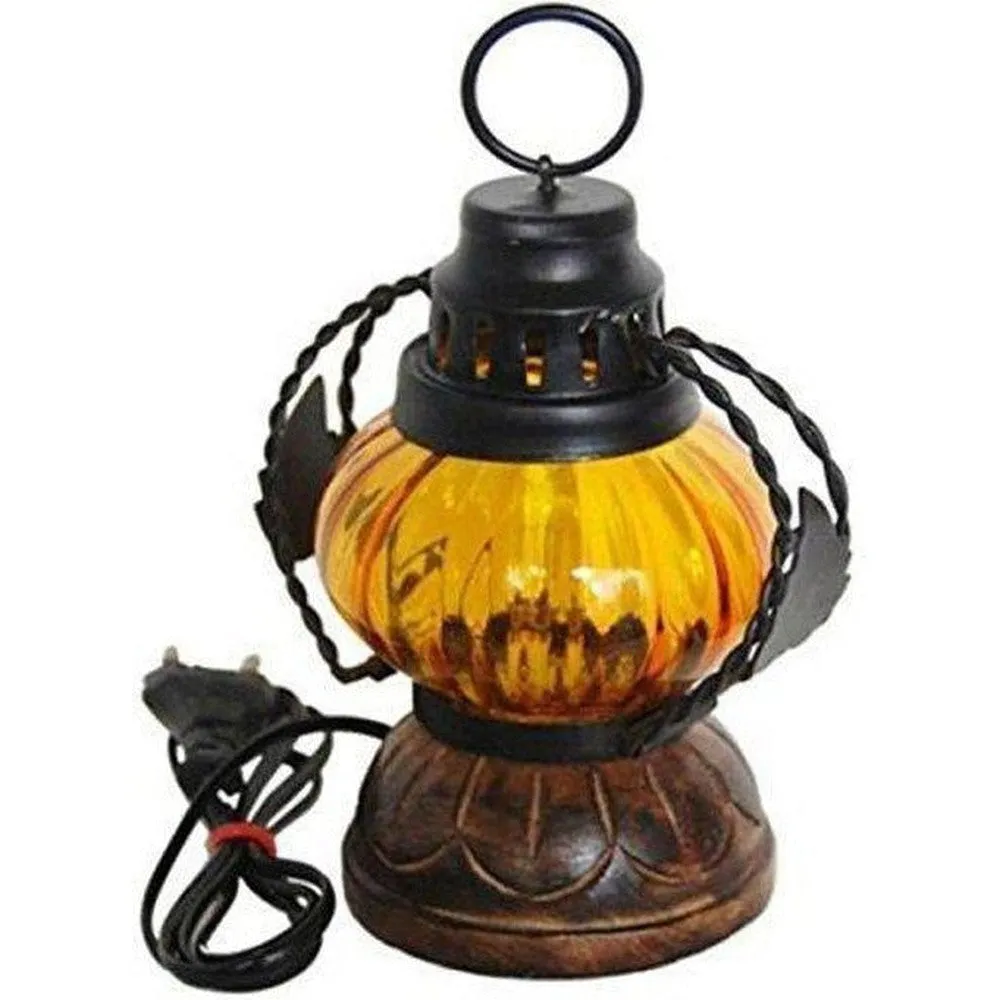 Hand carved decorative lamp and hanging lantern 14x6x6cm,