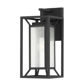 Harbor View 17 in. Outdoor Wall Lantern Black Finish