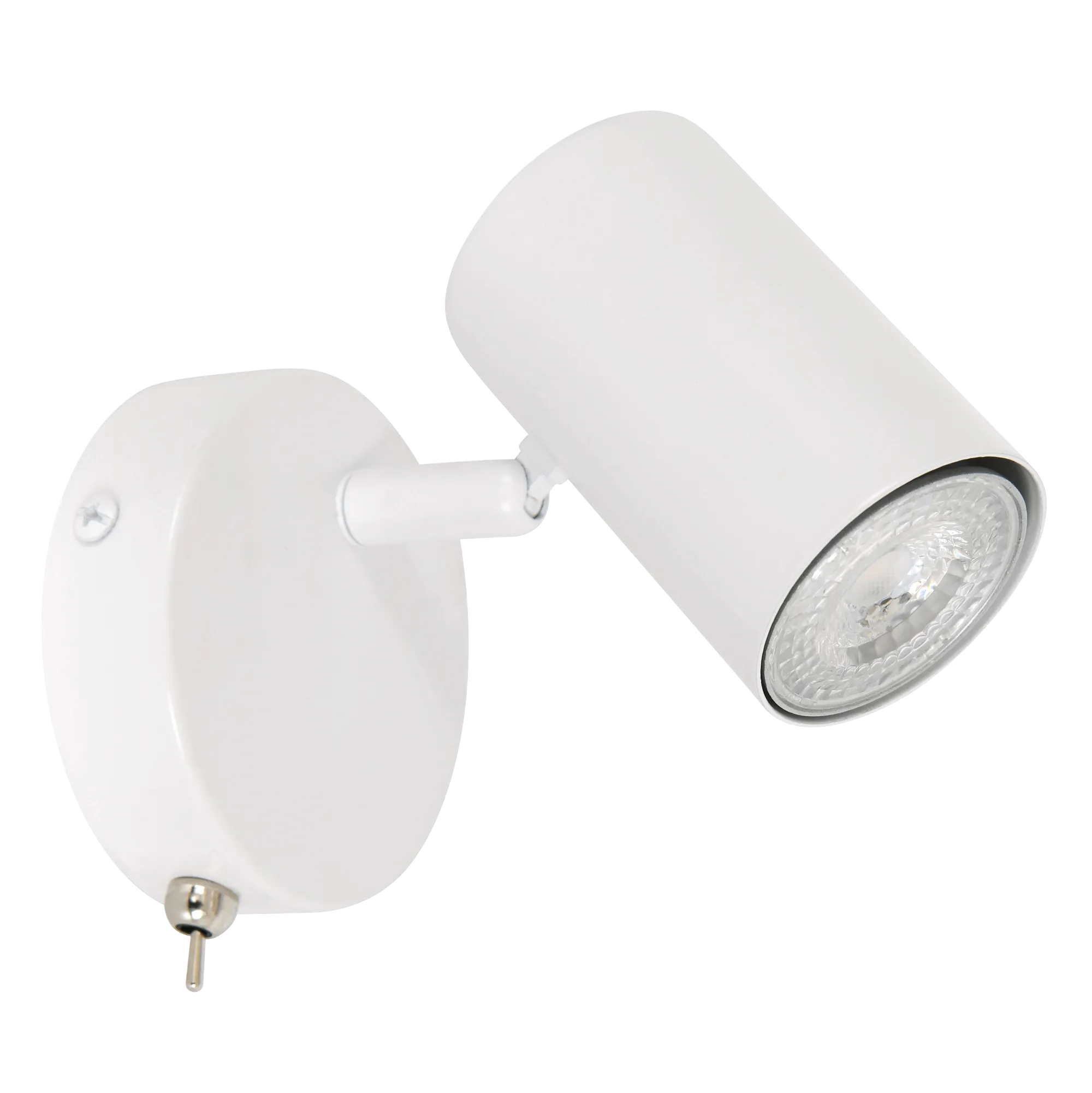 Harper 1 Light White Spot Light with On/Off Switch