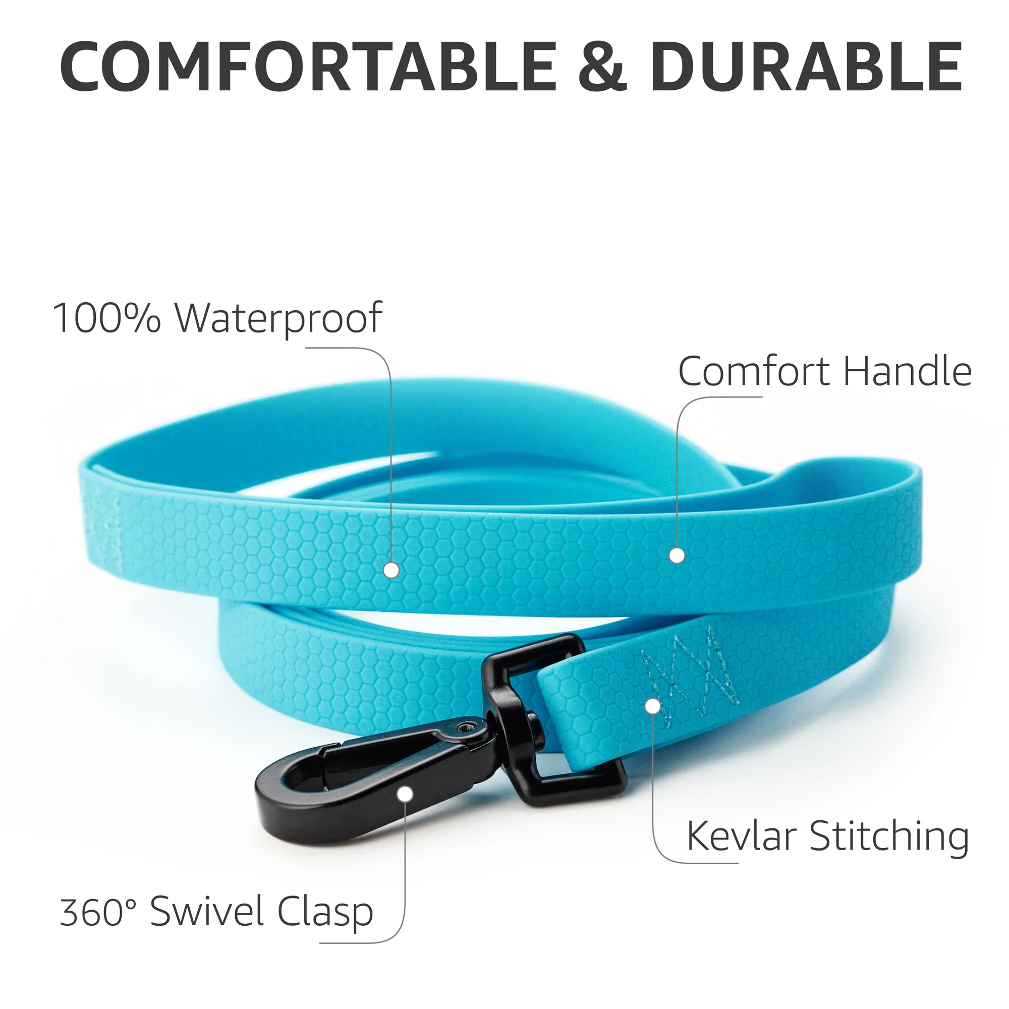 Heavy Duty Dog Leash 6 FT, Lightweight & Waterproof