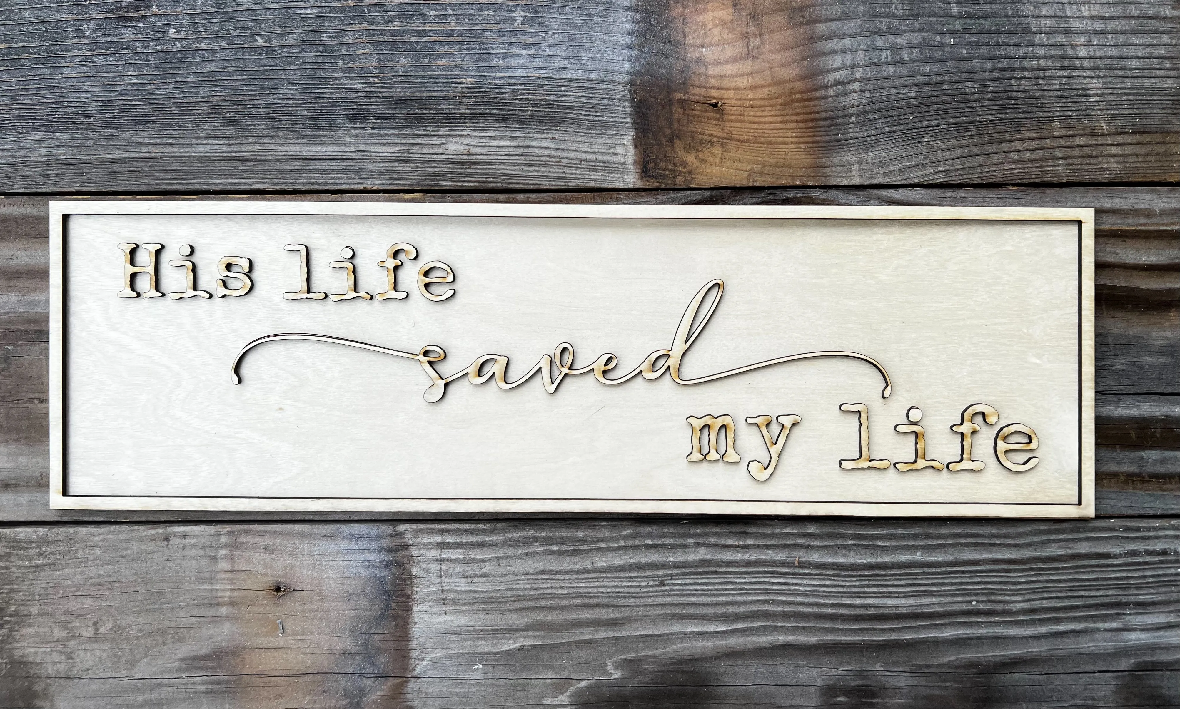 His Life saved My Life Laser Ready SVG Jesus Religious File