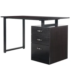 Home Office Computer Desk Writing Table Workstation with Reversible Cabinet