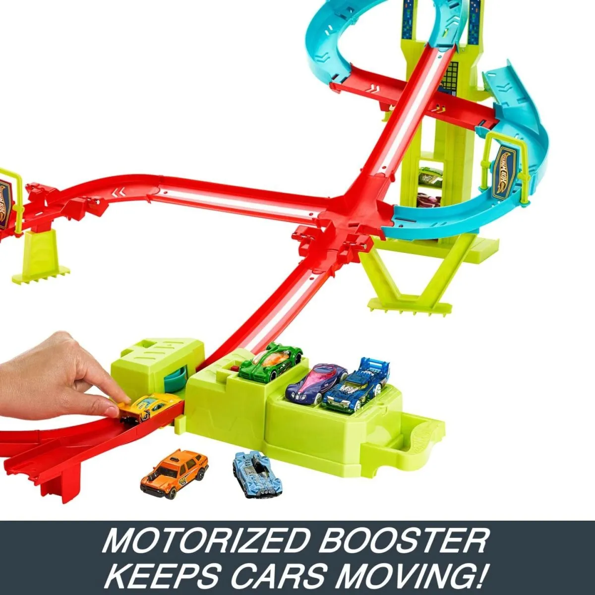 Hot Wheels Neon Speeders Skyscraper Speed Circuit Track Set