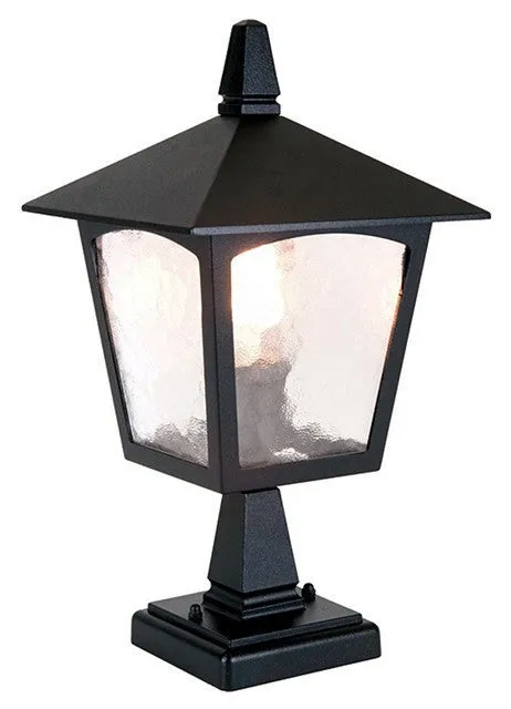 Ickenham Black Outdoor Pedestal Lantern - ID 5624