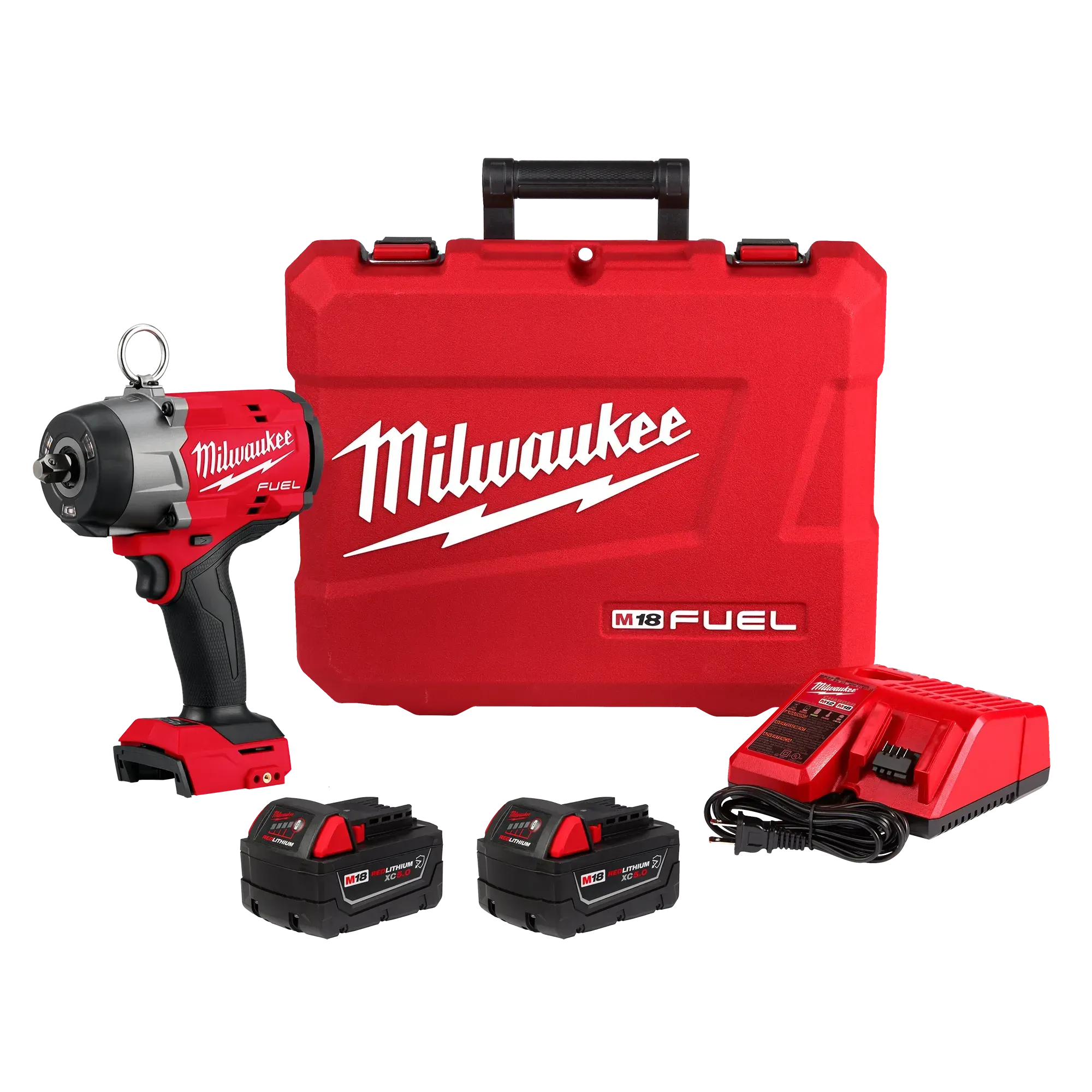 Impact Wrench - Milwaukee M18 FUEL™ 1/2" High Torque Impact Wrench w/ Pin Detent Kit, Corded, 2966-22