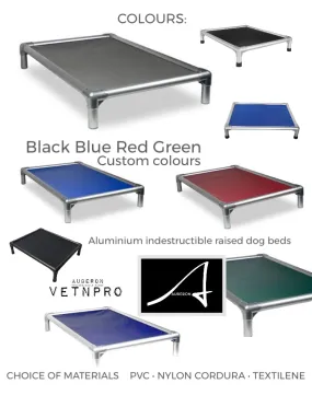 ‘Indestructible’ Aluminium Auberon VetnPro Raised Dog Bed Elevated Commercial Grade PVC Chew Scratch Rip Proof Material