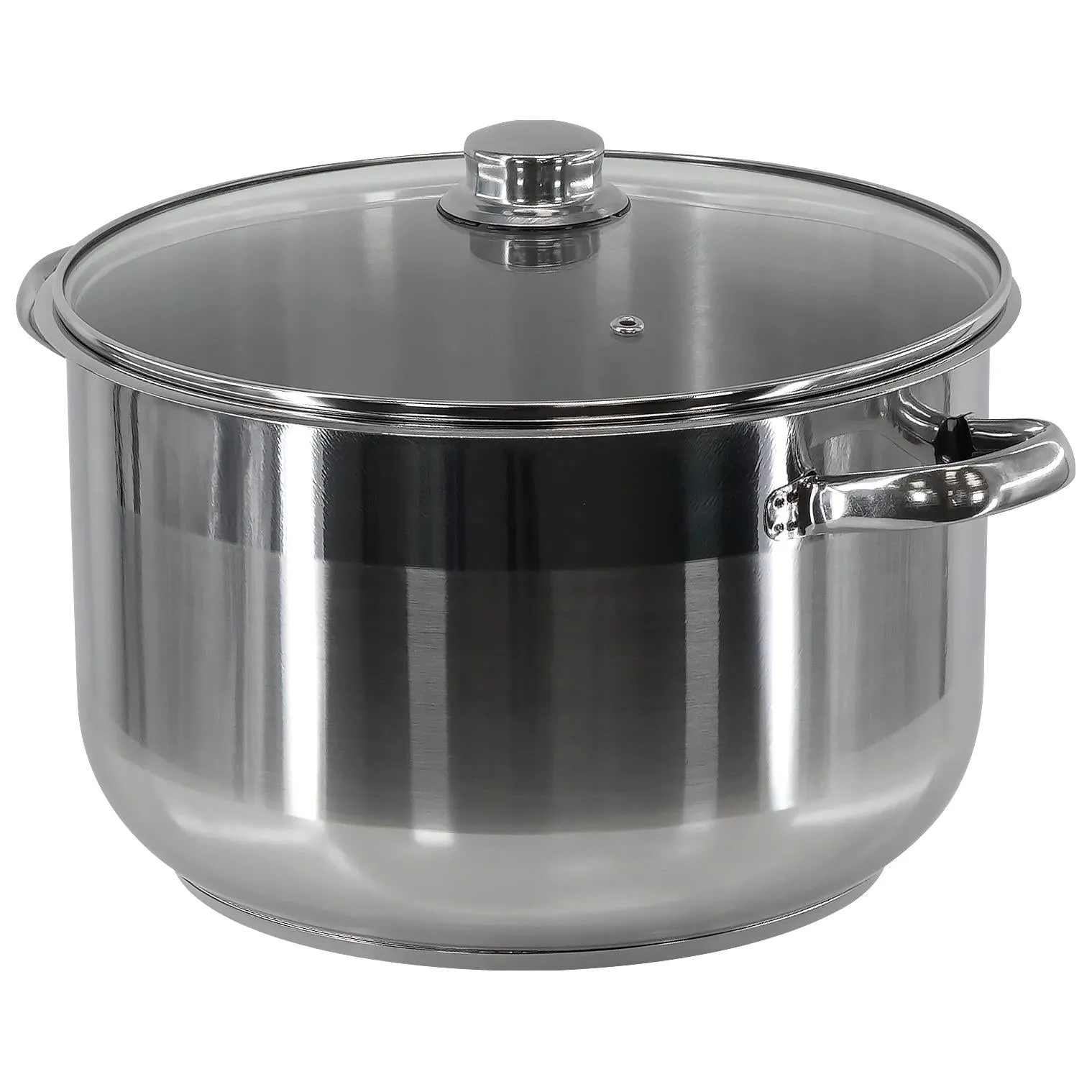 Induction Stockpot With Glass Lid - 14 ltr