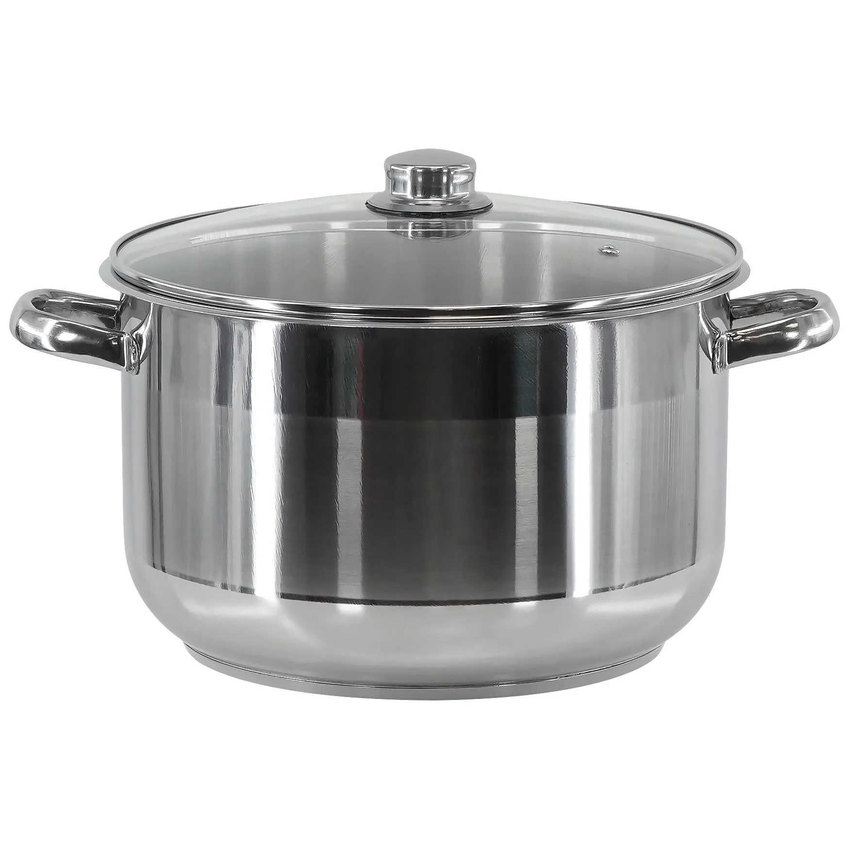 Induction Stockpot With Glass Lid - 14 ltr