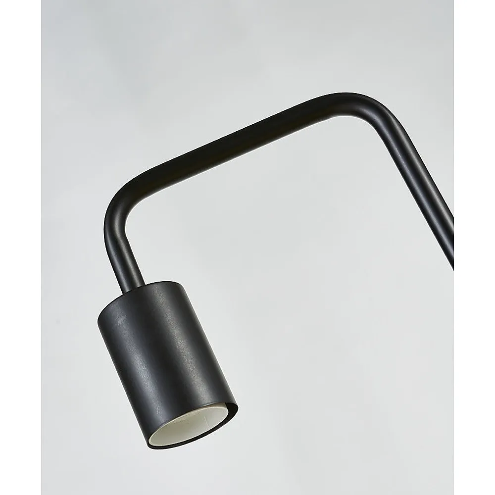 Industrial Black Steel Desk Lamp with Gooseneck Arm