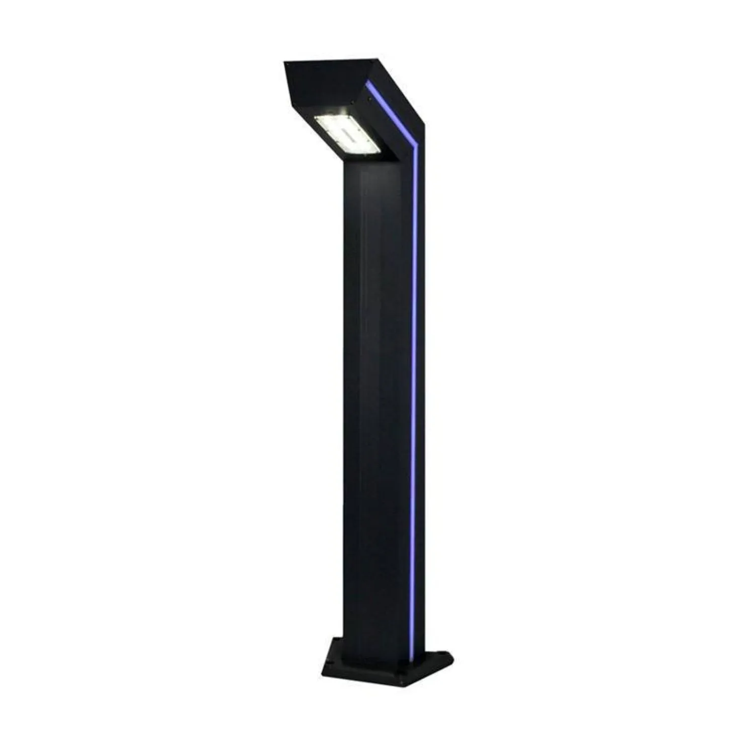 industrial Solar LED Bollard Light Dual Colour in Grey (H:1000mm) Solar Lighting Direct