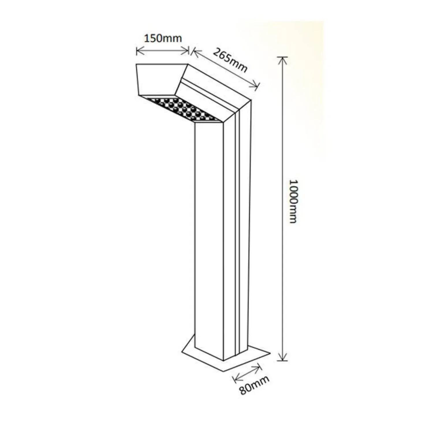 industrial Solar LED Bollard Light Dual Colour in Grey (H:1000mm) Solar Lighting Direct