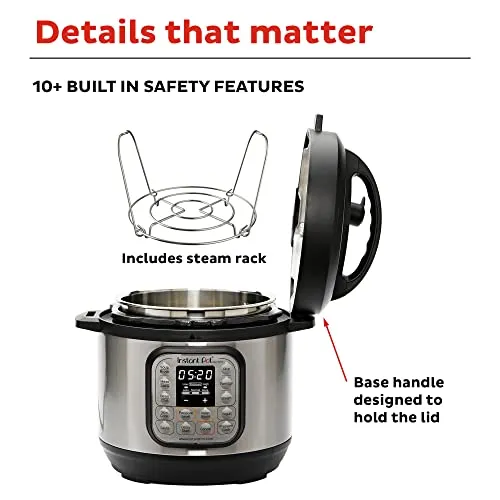 Instant Pot Duo 7-in-1 Electric Pressure Cooker, Slow Cooker, Rice Cooker, Steamer, Sauté, Yogurt Maker, Warmer & Sterilizer, 3 Quart, Stainless Steel/Black