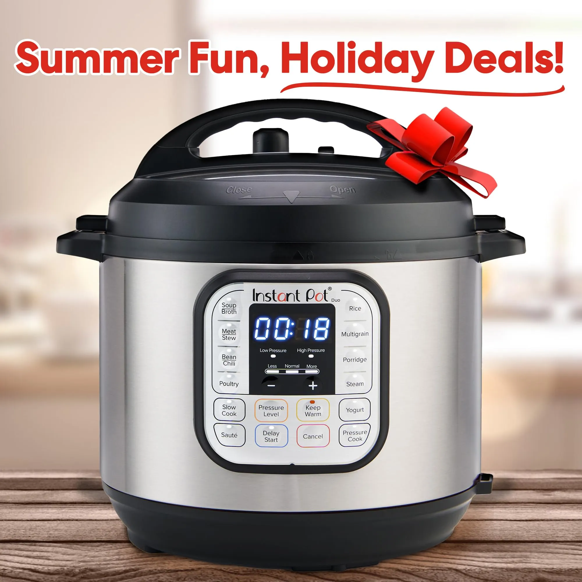 Instant Pot Duo 7-in-1 Electric Pressure Cooker, Slow Cooker, Rice Cooker, Steamer, Sauté, Yogurt Maker, Warmer & Sterilizer, Includes App With Over 800 Recipes, Stainless Steel, 6 Quart