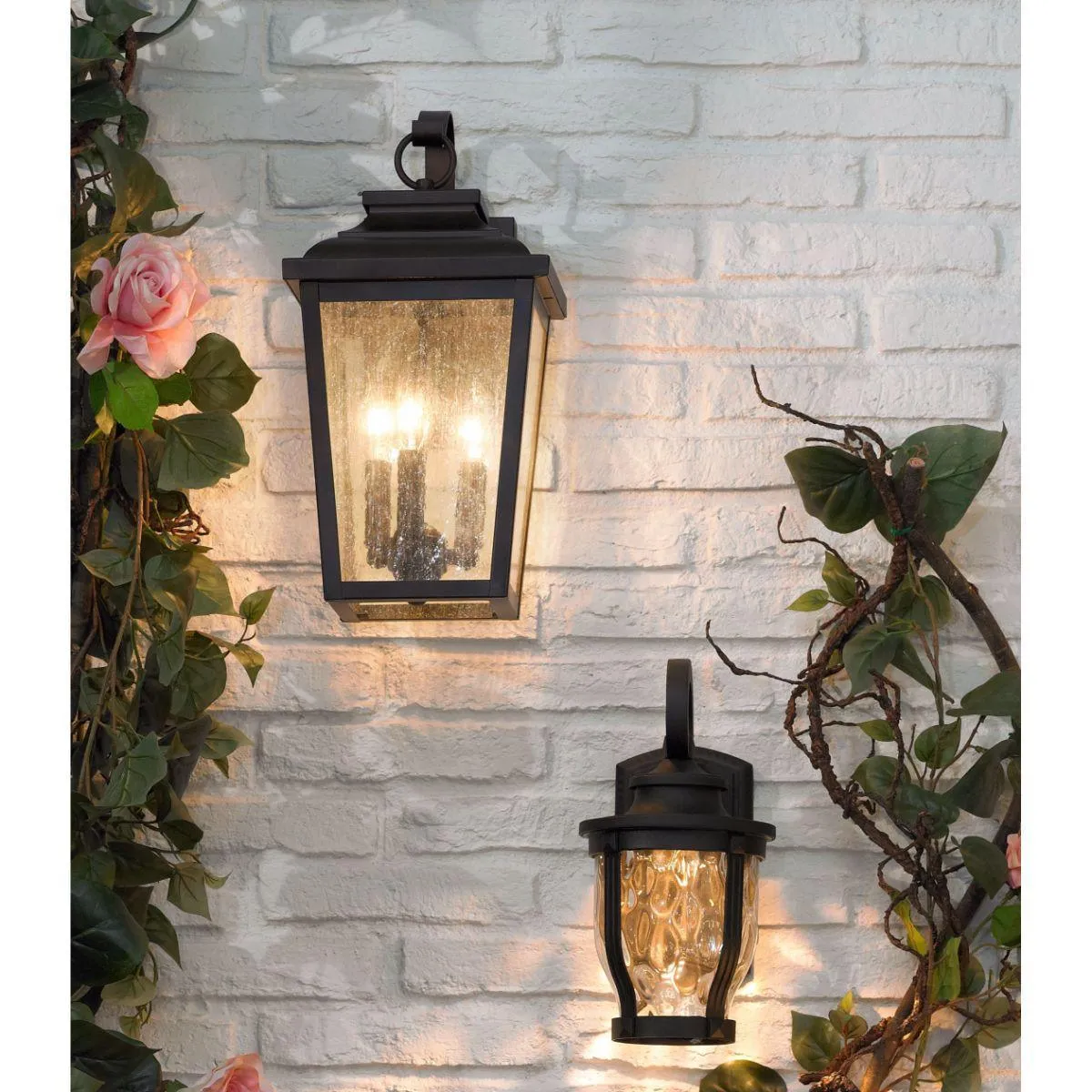 Irvington Manor 17 in. LED Outdoor Wall Lantern Bronze Finish