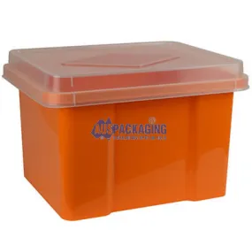 Italplast File Storage Box 32 Litre Mandarin /Clear Lid (FS32MM)