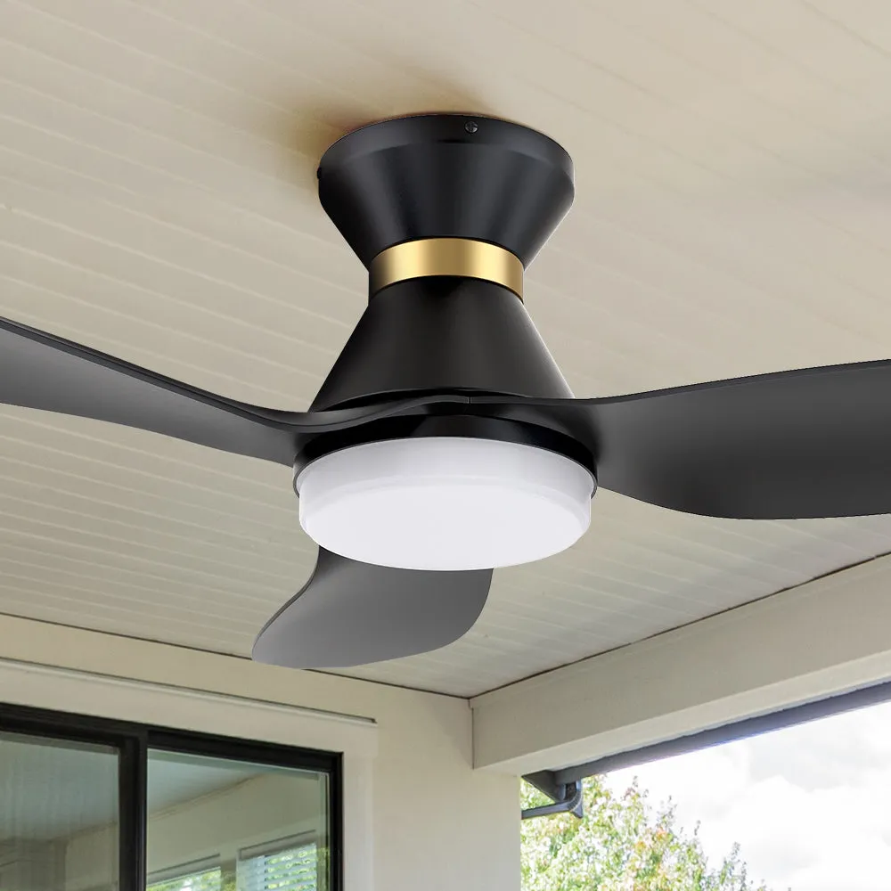 Joliet Low Profile Smart Fan with LED Light and Remote 45"