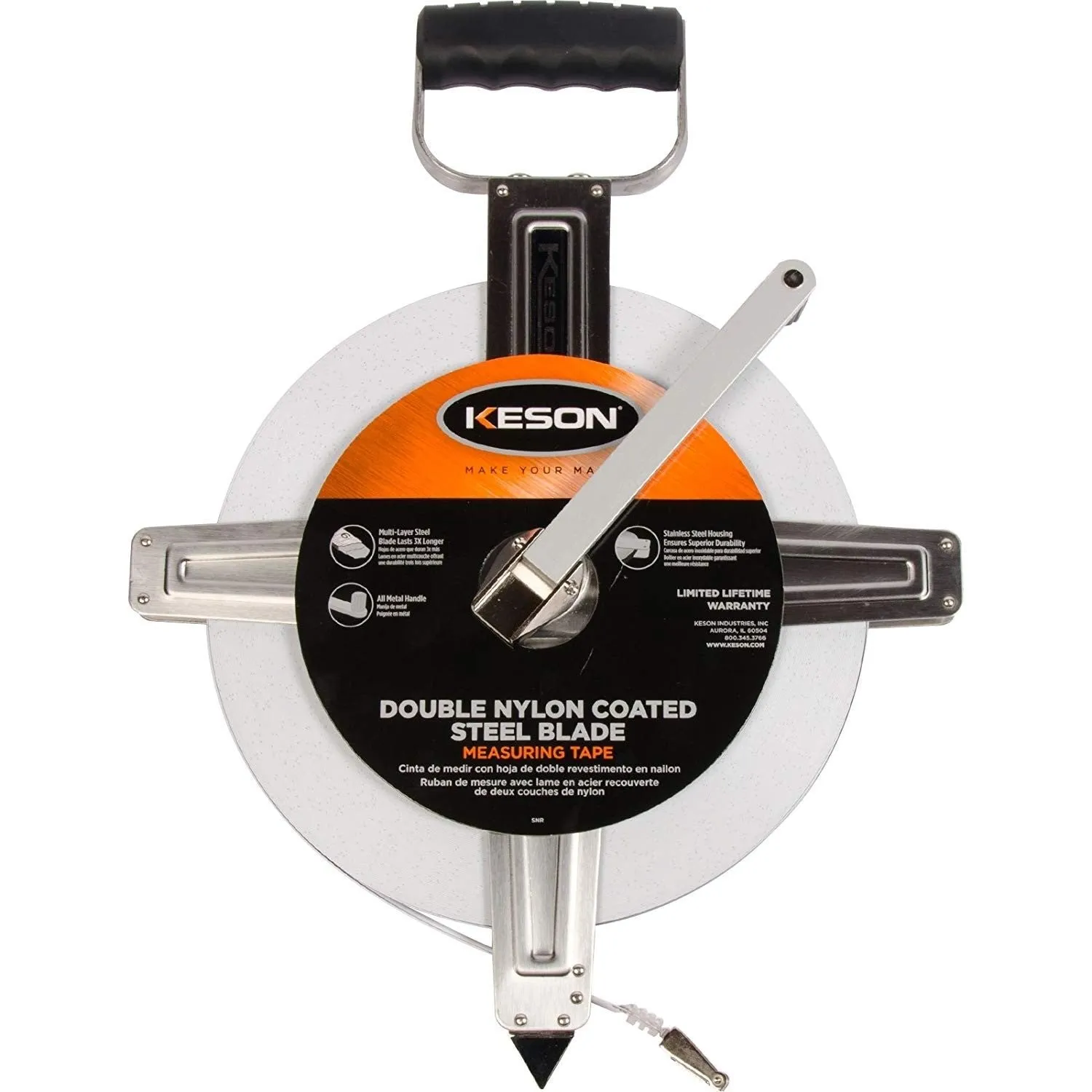 Keson 300' Nylon Coated Steel Measuring Tape