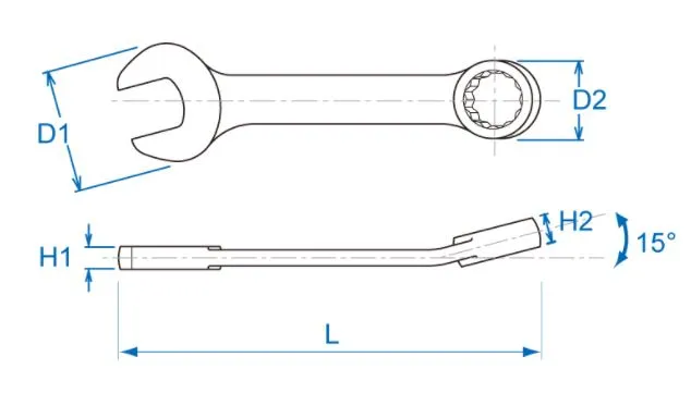 King Tony 10D0-14 (Short) Combination Wrench 14mm  | Model : 10D0-14