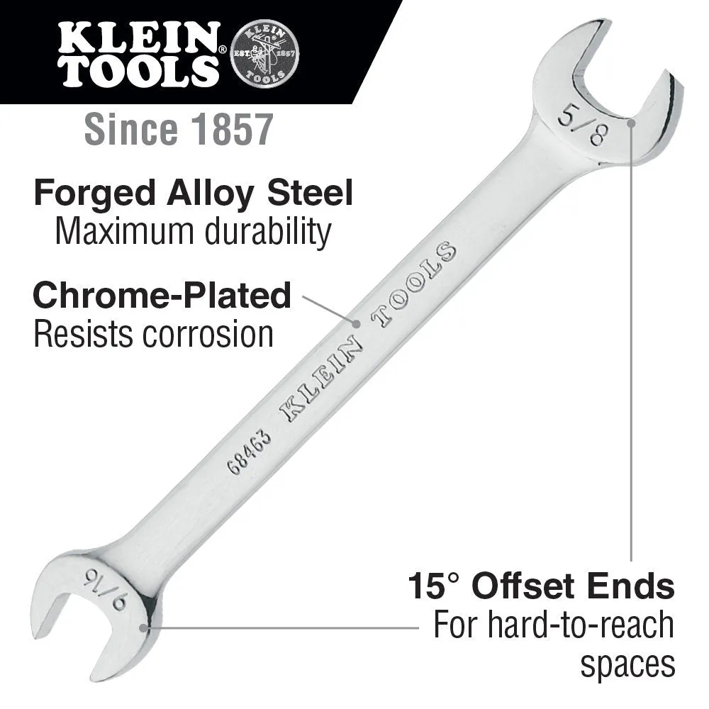 Klein Tools 68450 Open-End Wrench Set, 5-Piece