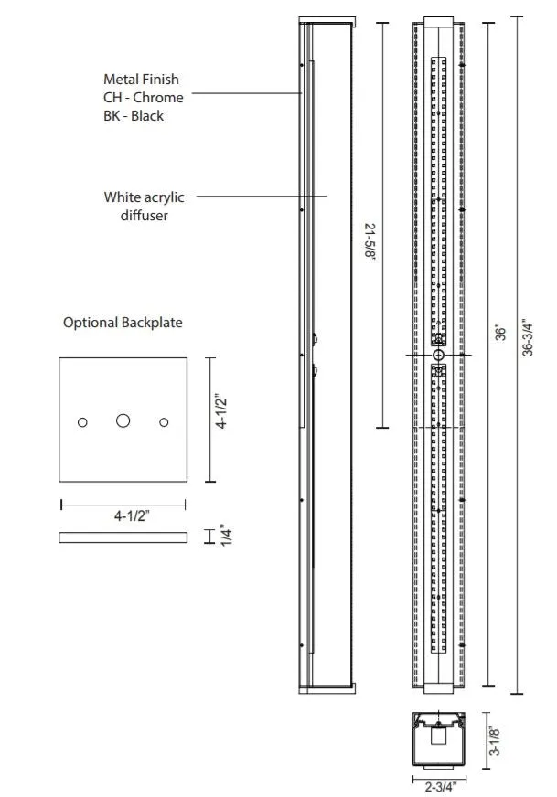 Kuzco VL47237 Latitude 37" LED Vanity