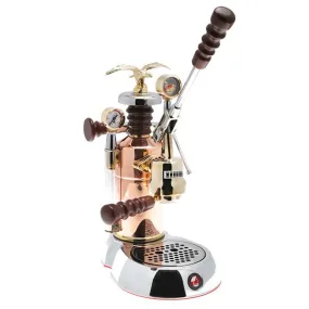 La Pavoni Esperto Edotto Lever Coffee Machine Stainless Steel Brass Copper and Wood LPLESE01UK