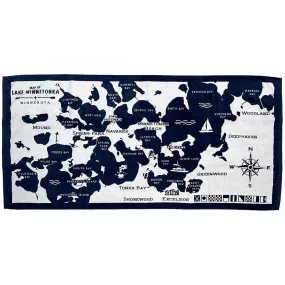 Lake Minnetonka Map Towel