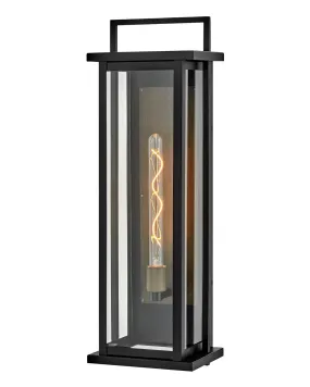 Langston LED Wall Mount Lantern in Black