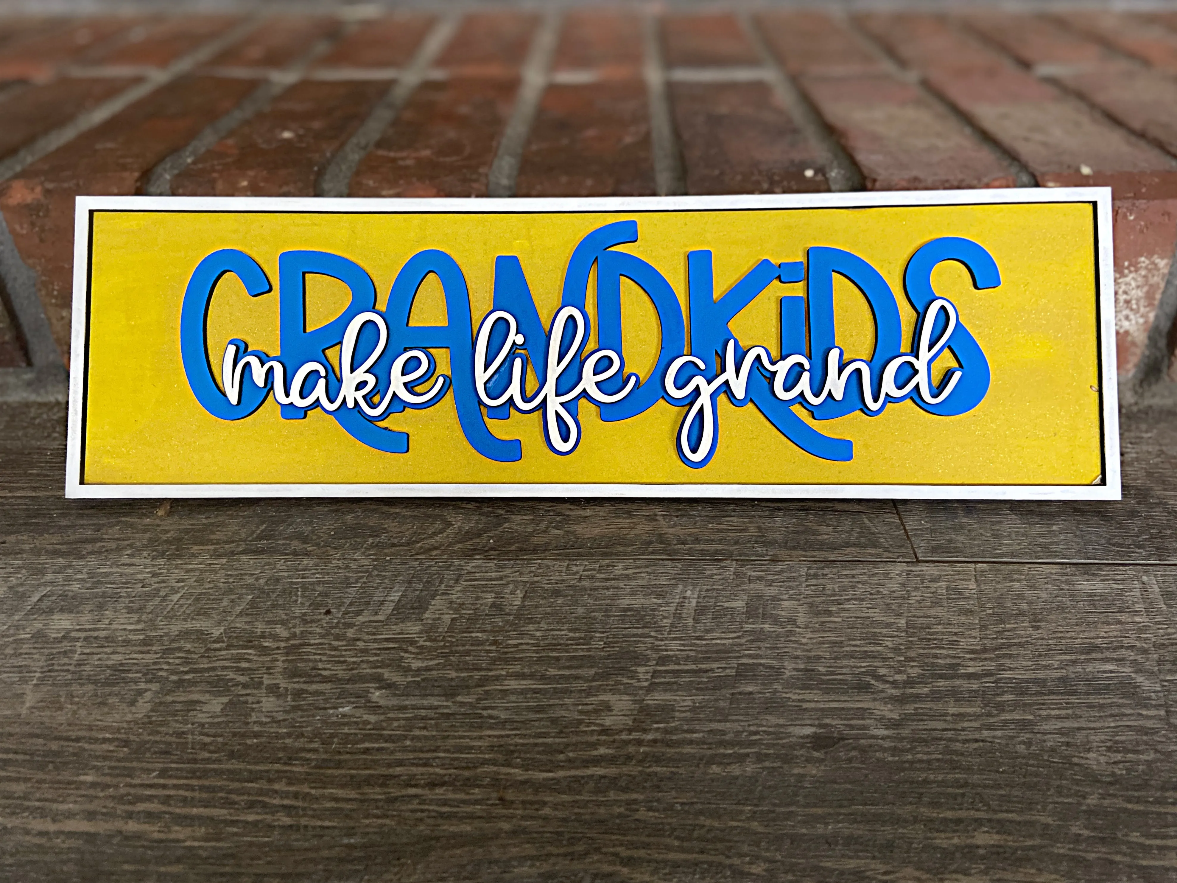 Layered Sign: Grandkids Make Life Grand SVG Laser Ready File