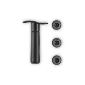 Le Creuset Wine Pump with Stoppers Black