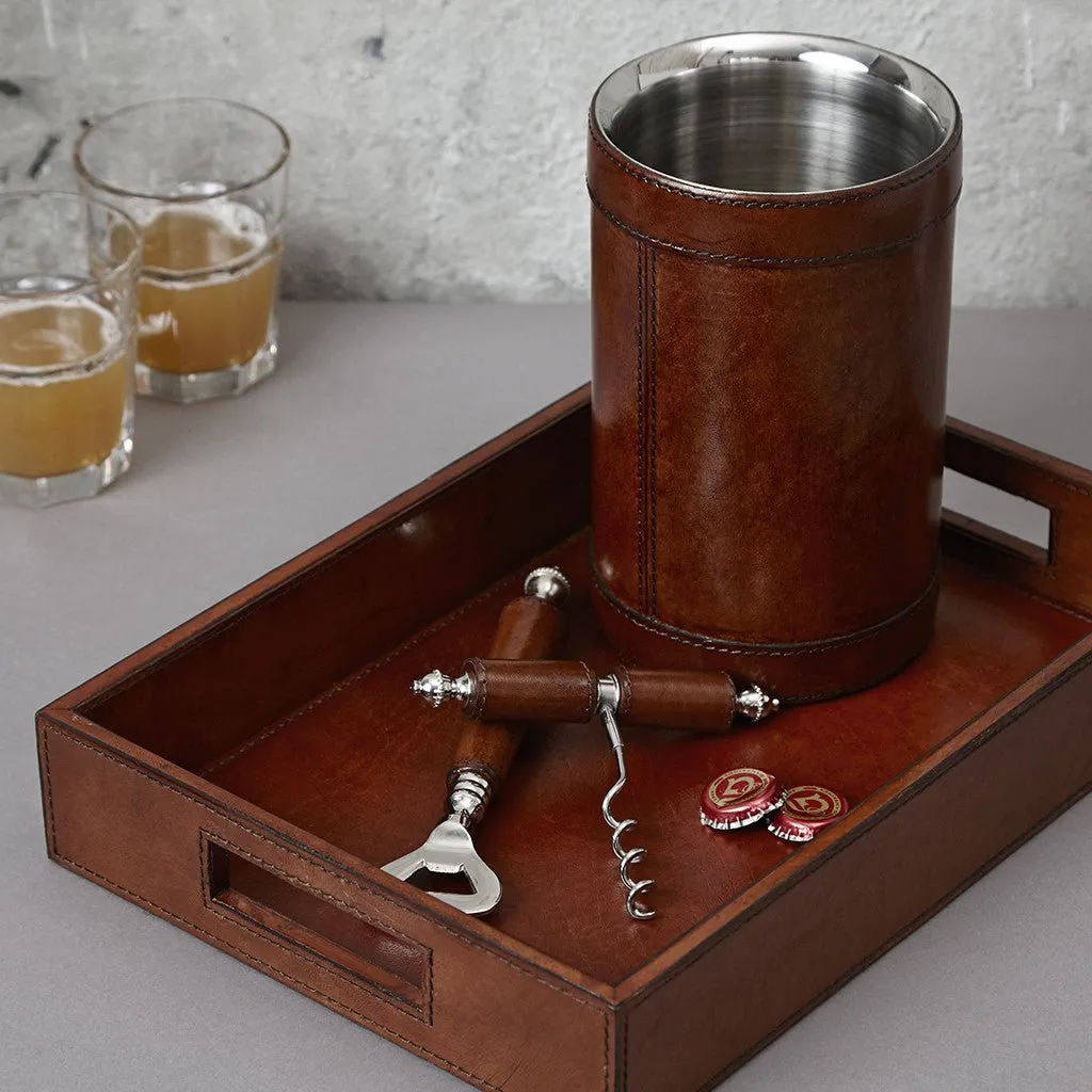 Leather Drinks Connoisseur Gift Set