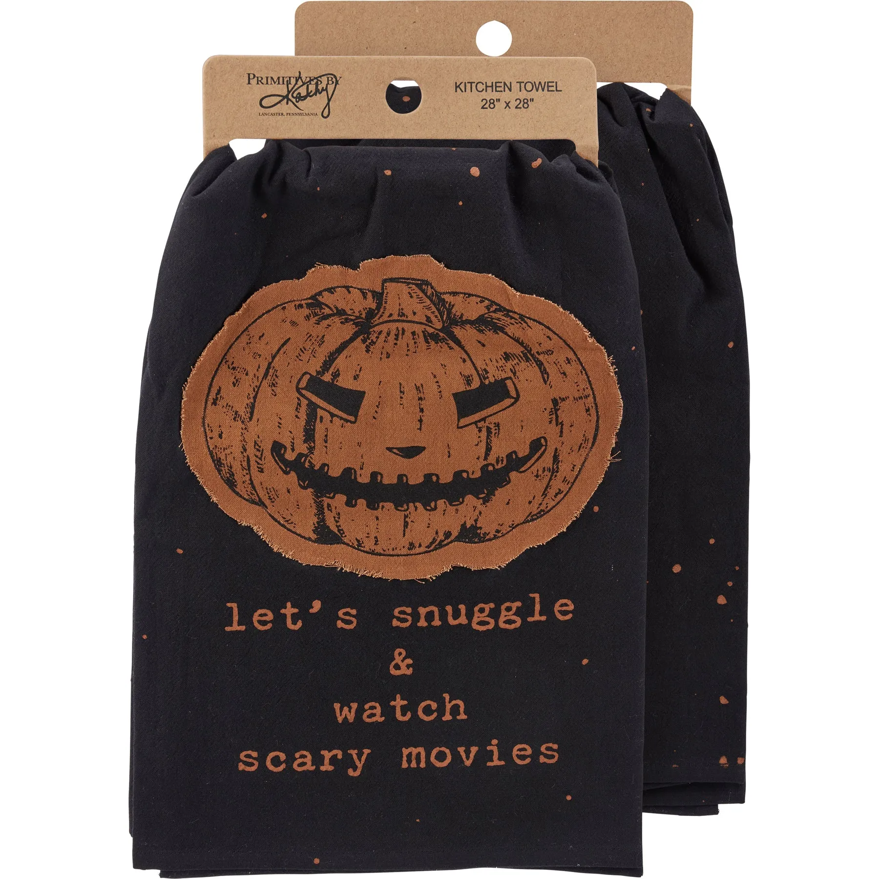 'Let's Snuggle & Watch Scary Movies' Kitchen Towel