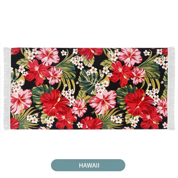 Linenova Cotton Velour Reactive Hawaii Printed Beach Towel