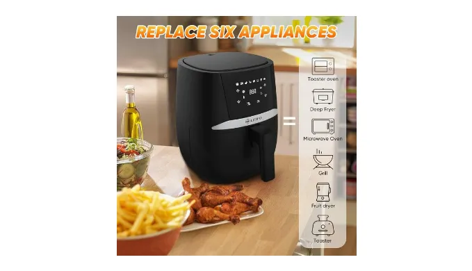 LITIFO 4.5QT Air Fryer with Digital, LED Touch Screen (NEW) - Ships Quick!