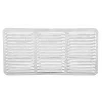 Lomanco Cornice Vent, 8 In L, 16 In W, 65 Sq-Ft Net Free Ventilating Area, Aluminum, White