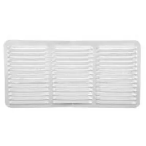 Lomanco Cornice Vent, 8 In L, 16 In W, 65 Sq-Ft Net Free Ventilating Area, Aluminum, White