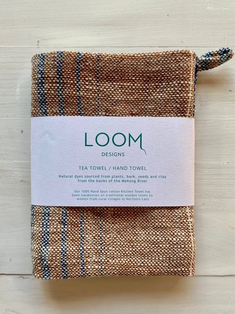 Loom Designs Handloomed Cotton Tea Towel/Hand Towel