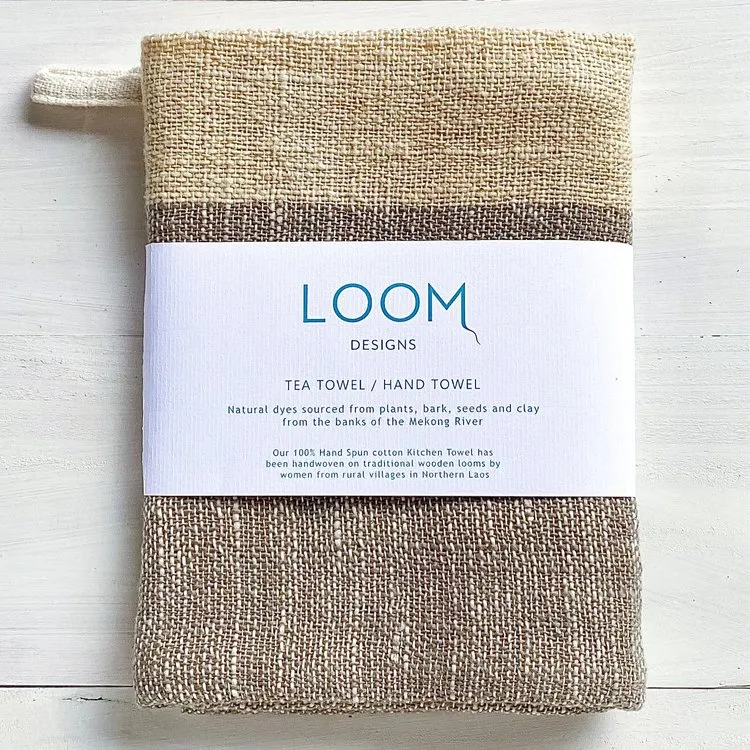 Loom Designs Handloomed Cotton Tea Towel/Hand Towel