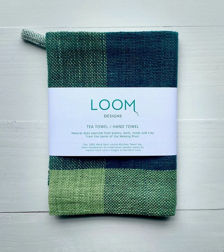 Loom Designs Handloomed Cotton Tea Towel/Hand Towel