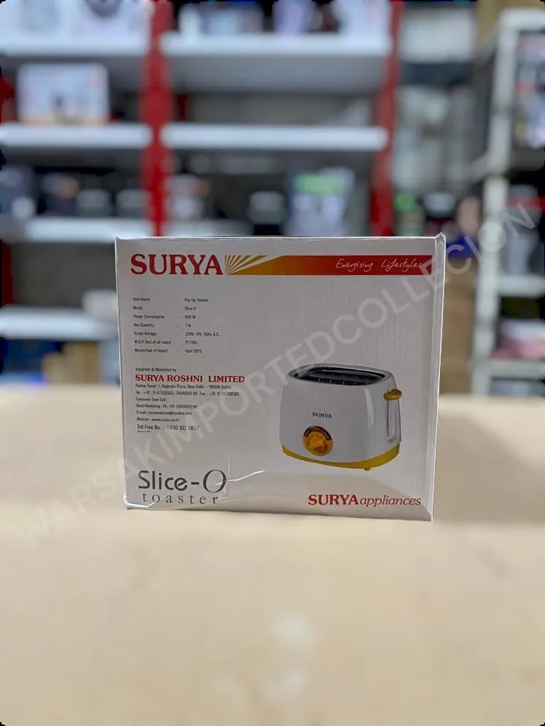 LOT IMPORTED SURYA SLICE-O TOASTER