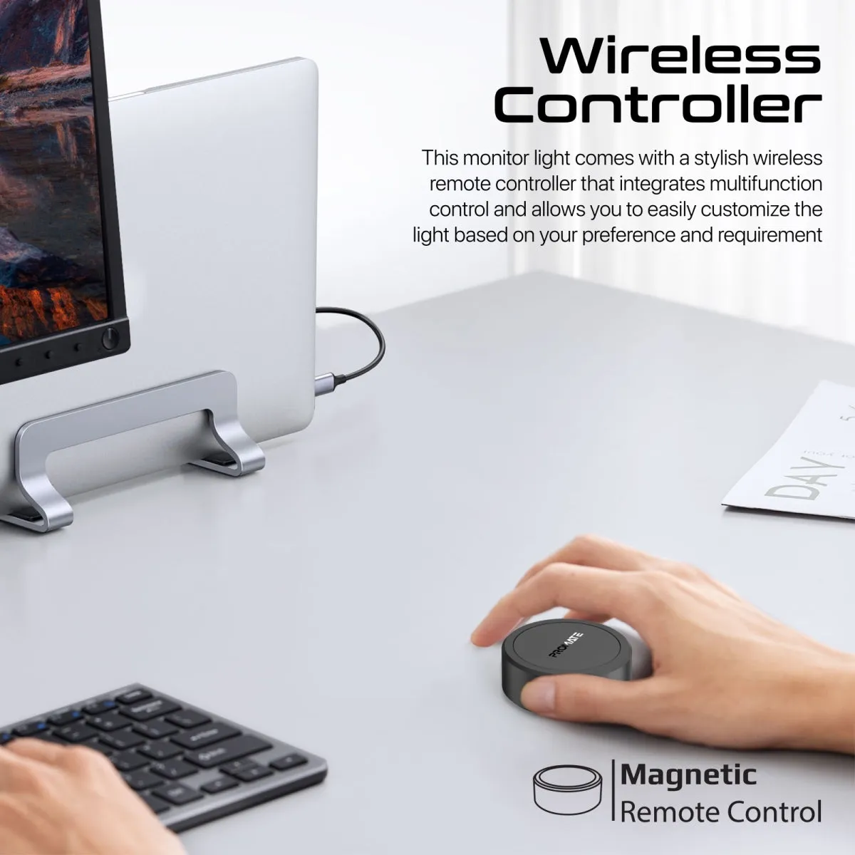 LumiBar™ Touch Controlled LED Monitor Light with Wireless Controller