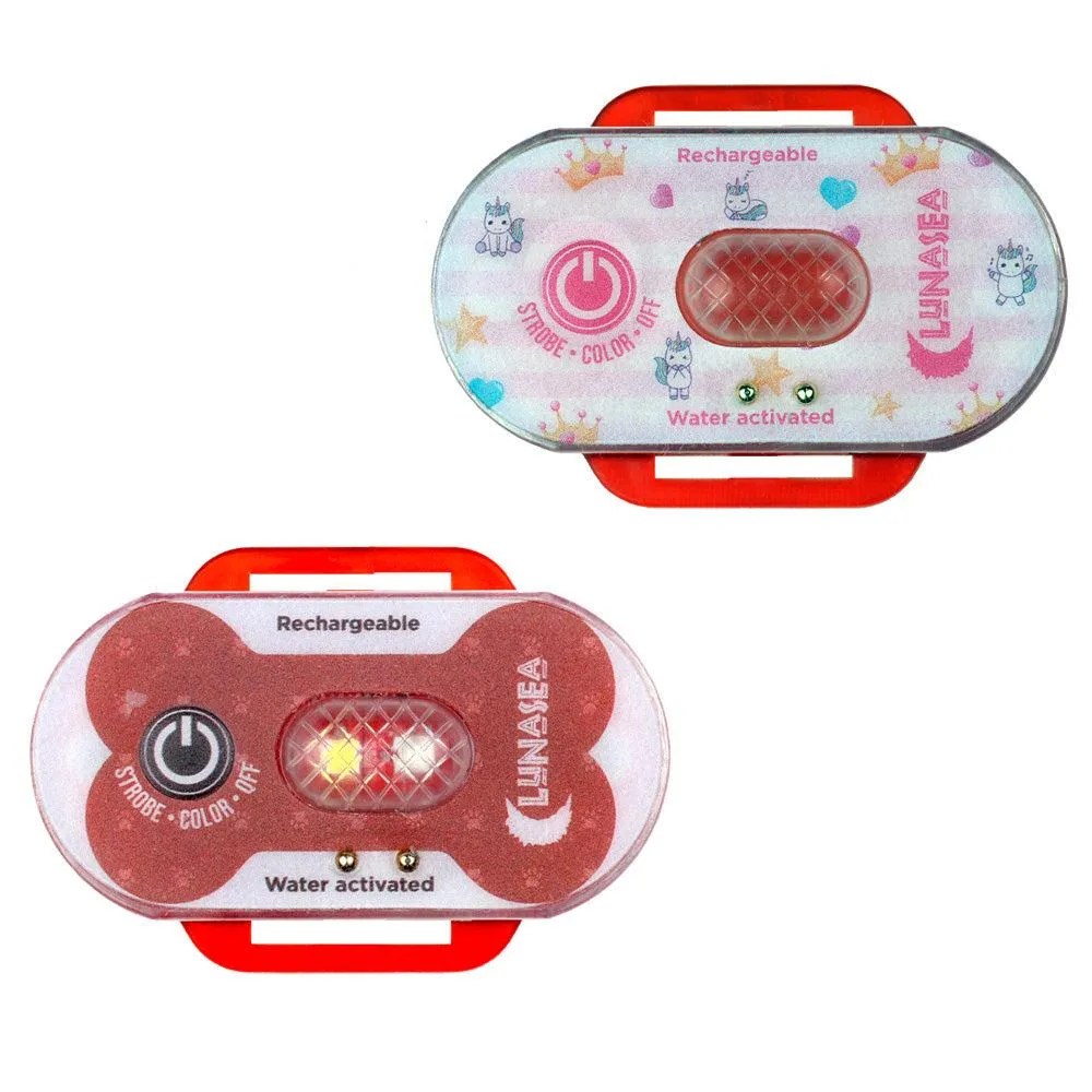 Lunasea Child/Pet Safety Water Activated Strobe Light - Red Case, Blue Attention Light [LLB-63RB-E0-01]