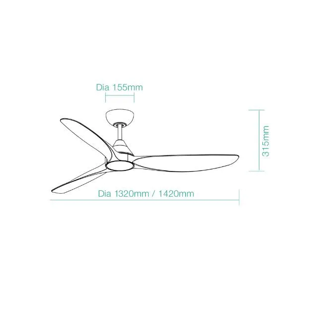 Martec Seaforth DC 1420mm Ceiling Fan Matt Black