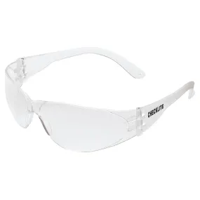 MCR Safety Checklite CL1 Safety Glasses - Clear Temples - Clear Ballistic Lens - CL110