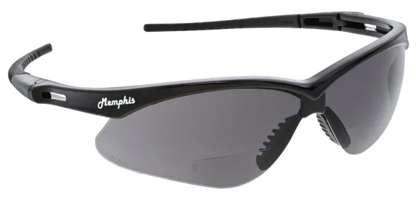 MCR Safety Memphis MP1 Black Frame, Gray 2.0 Mag.